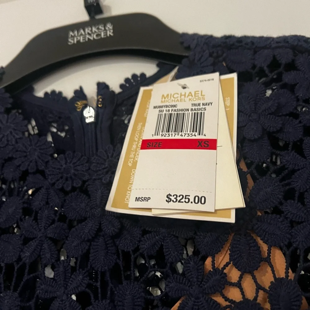 Michael Kors Floral Lace Dress dark navy - Picture 3 of 6